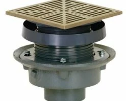 Coupon ⭐ Sioux Chief 3 in. No Hub Cast Iron Floor Drain Assembly with Square Nickel Bronze Grate 🎁
