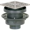 Flash Sale ⌛ Sioux Chief FinishLine™ 833 Series 4 in. No Hub Cast Iron Floor Drain Assembly with 7 in. Square 304 Stainless Steel Grate and Ring and Strainer 👍 -Cheap Sioux Chief Store Query 954