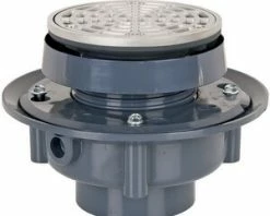 Buy 👏 Sioux Chief FinishLine™ 833 Series 3 in. Hub PVC Floor Drain Assembly with 5-1/2 in. Round 304 Stainless Steel Grate and Ring and Strainer 🔥