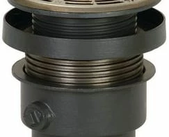 Flash Sale ❤️ Sioux Chief 4 in. No Hub Ductile Iron Floor Drain Assembly with 6-1/2 in. Round Nickel Bronze Grate and Ring and Strainer 🌟